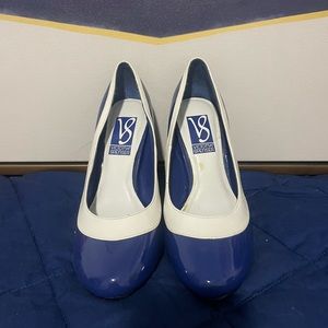 Blue and white Victoria Spencer heels